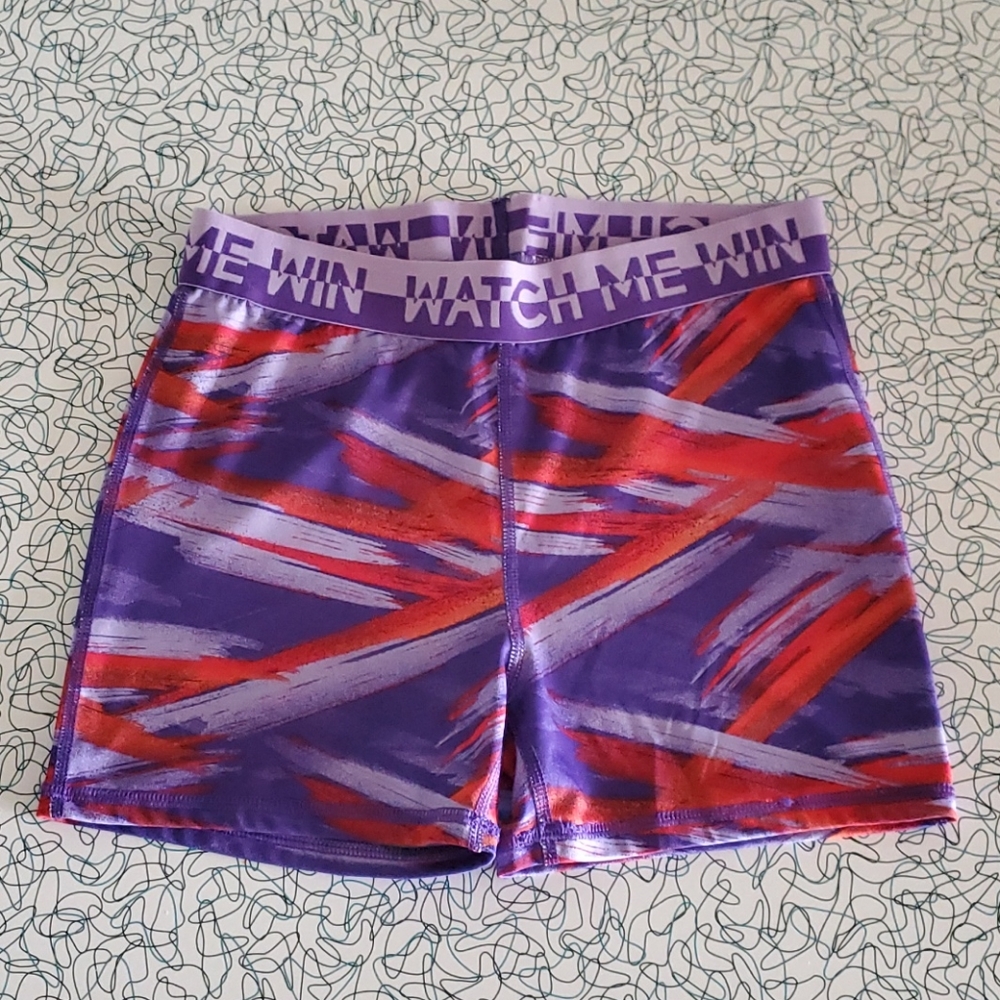 Danskin "Watch Me Win" Athletic Dance Gym Shorts
